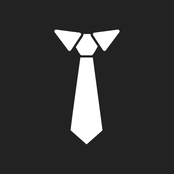 Tie flat icon. Necktie vector illustration. - Vector, Image