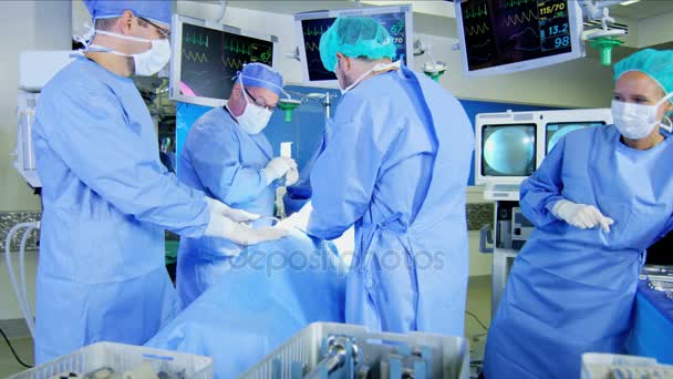 Medical team training in the operating theater - Footage, Video