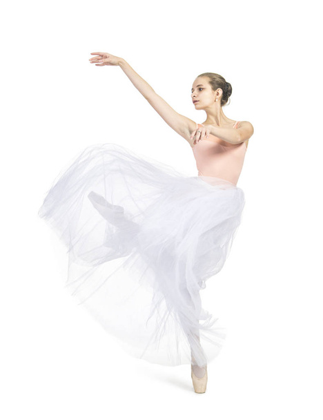 Young,smiling girl dancing the ballet. - Foto, Imagen