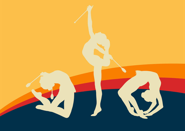 インド クラブ体操ベクトルと女性 - ベクター画像