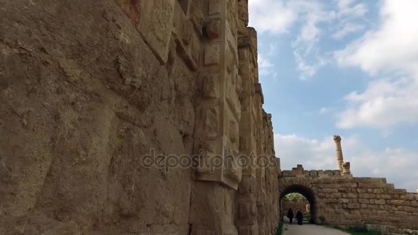Ruinen der antiken Stadt jarash (geras) jordan. Geschichte - Filmmaterial, Video