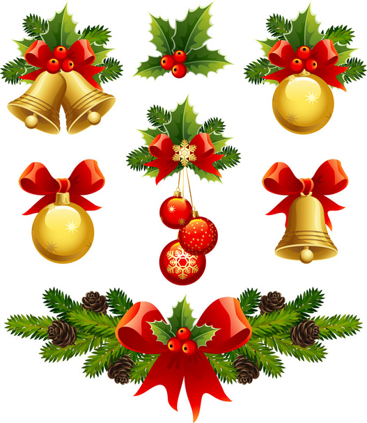 Christmas ornaments - Vector, Image