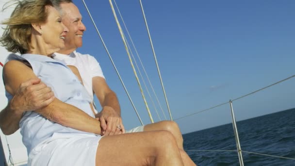 couple on their sailing yacht  - Footage, Video