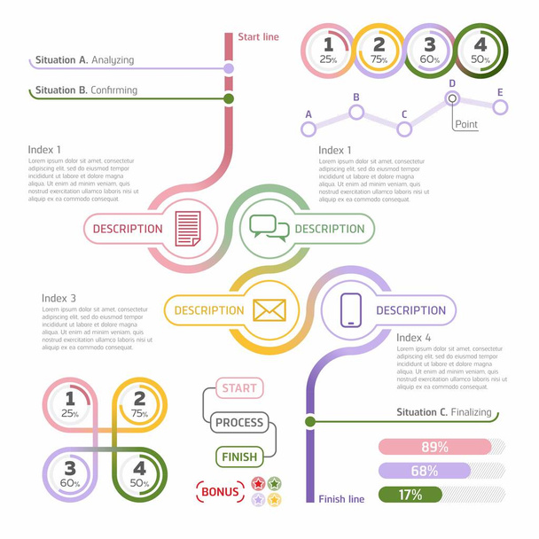 Infographic set for business - Vektor, obrázek