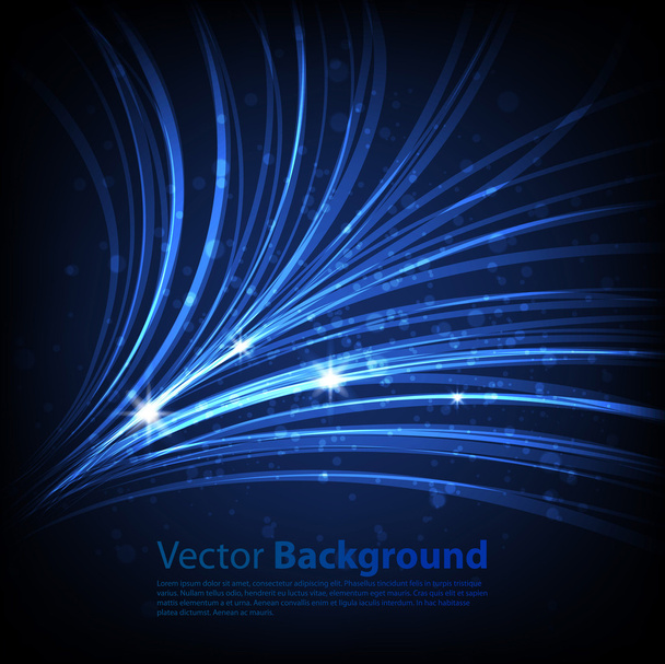 Luxury bright blue abstract greeting card. Vector - Wektor, obraz