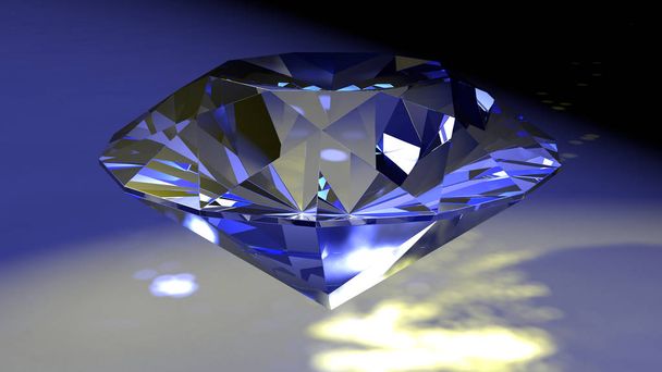 Klasszikus gyémánt 3d render - Fotó, kép