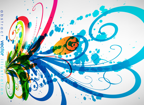 Grunge summer floral Background for design - Vetor, Imagem