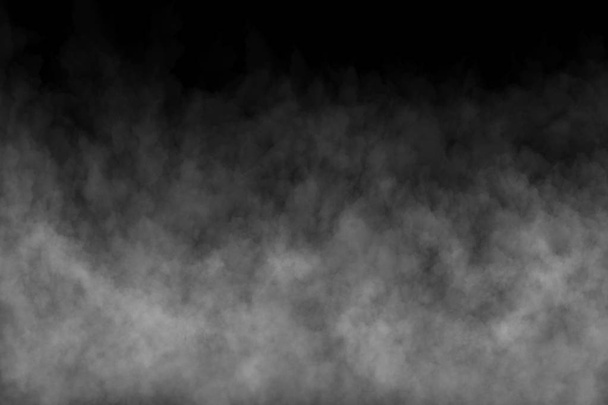 Niebla o humo sobre fondo negro
 - Foto, Imagen