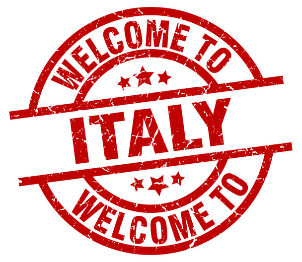 welcome to Italy red stamp - Vecteur, image