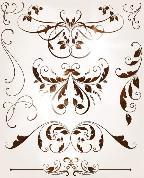 Abstract pattern for design. Floral retro elements for background - Vektör, Görsel
