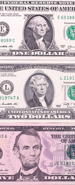 abstrakte Dollarscheine unterschiedlicher Stückelungen Hintergrund. - Foto, Bild