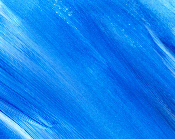 Azul Textura acrílica abstracta, fondo. Pincelada textura
. - Foto, Imagen