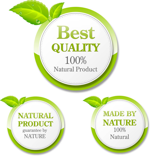 natural product round icons - Vector, Image