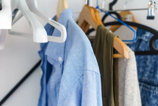 female  clothing on hangers - Fotografie, Obrázek