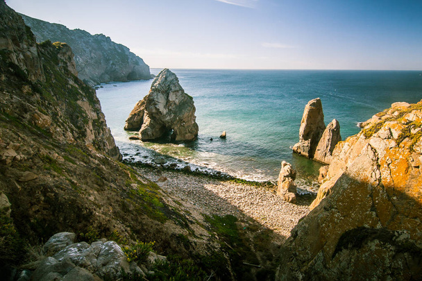 Cabo da Roca Portekiz üzerinde güzel bir manzara - Fotoğraf, Görsel