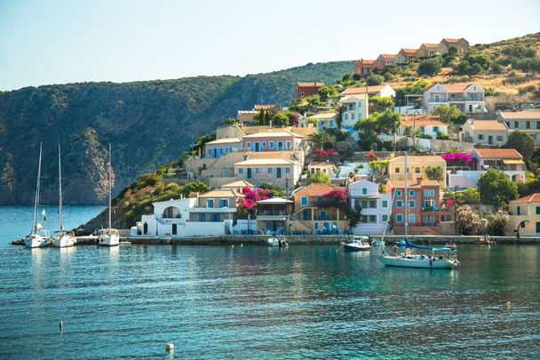Assos is a small town on the island of Kefalonia, Greece.  - Photo, Image