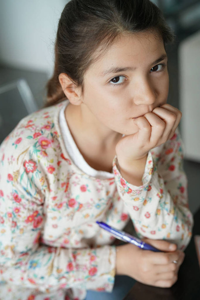 Girl doing homework - Photo, image