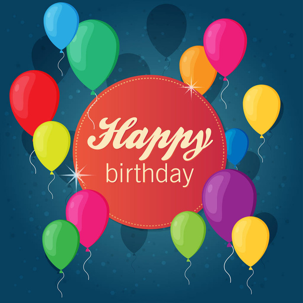 Colorful birthday background - Vector, afbeelding
