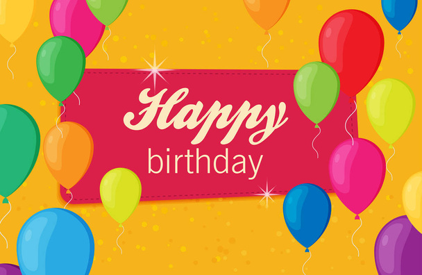 Colorful birthday background - Vector, afbeelding
