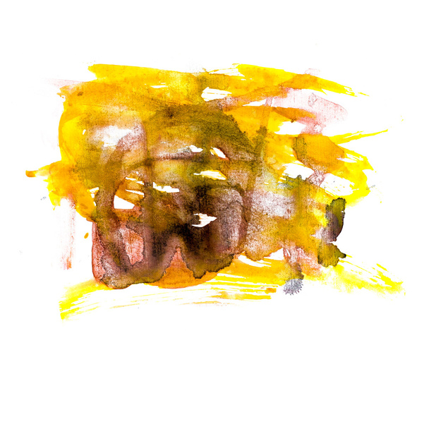brown yellow macro spot blotch texture isolated on a white backg - Fotoğraf, Görsel