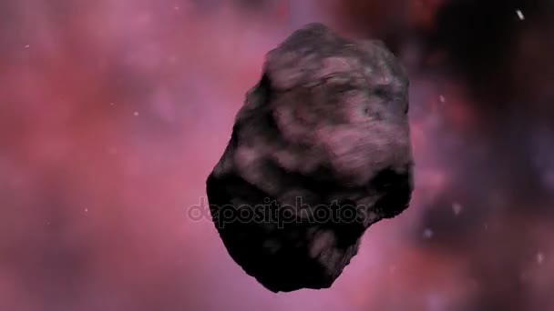 Meteorit na cestách rychle v kosmickém prostoru - Záběry, video
