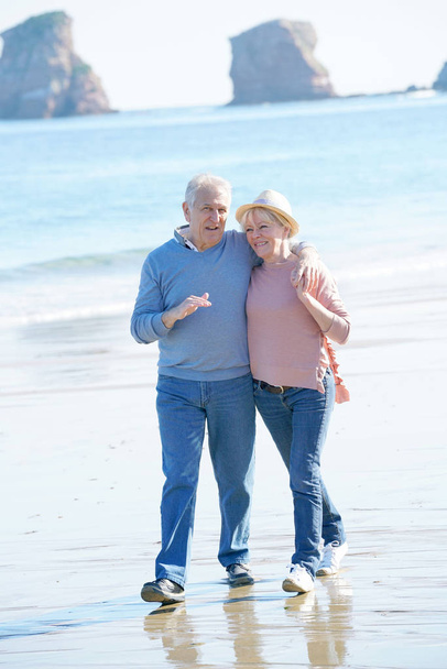 Senior couple walking - Photo, image