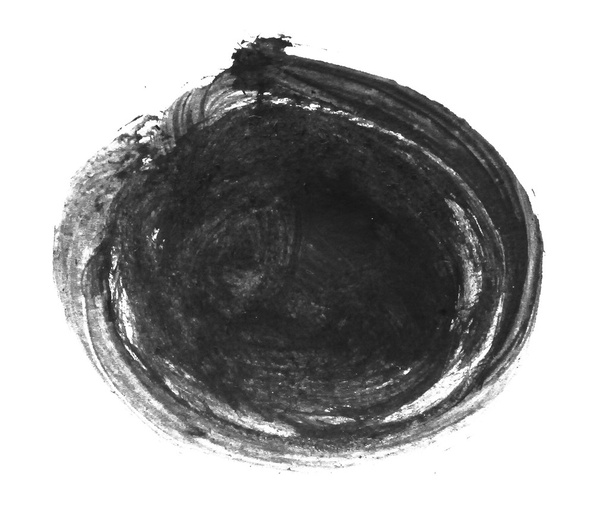 "w"で分離されたスポットの黒い円アート水彩ポインター テクスチャ - 写真・画像