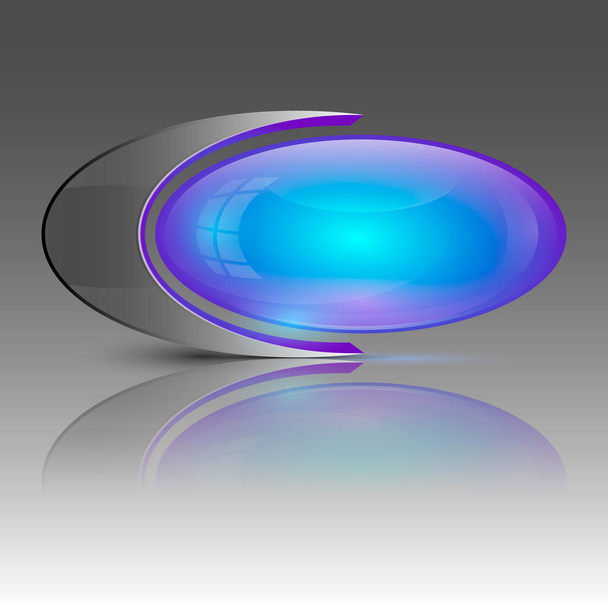 Paarse ellips logo - Vector, afbeelding