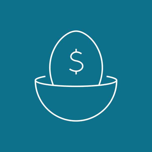 Egg with dollar sign icon - Vector, Image