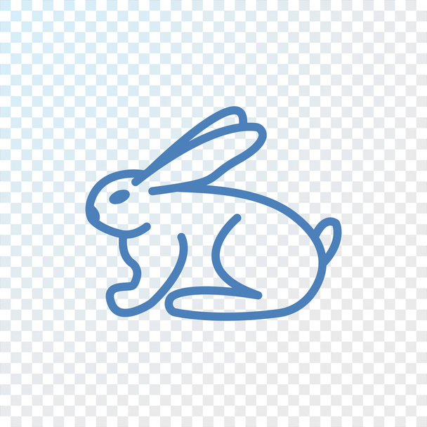 Minimalist rabbit icon - Vettoriali, immagini