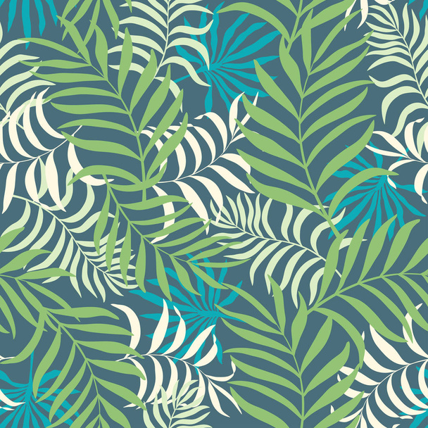 Тропический фон с пальмовыми листьями.  - Вектор,изображение
