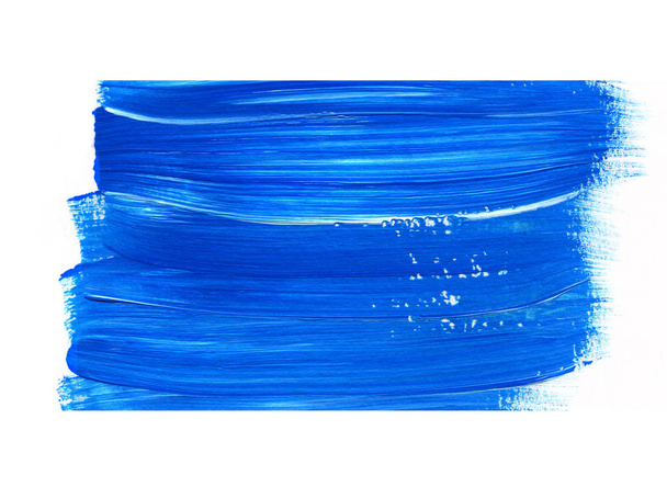 abstrakte Acryl Textur Hintergrund. blaue Pinselstrich-Textur - Foto, Bild