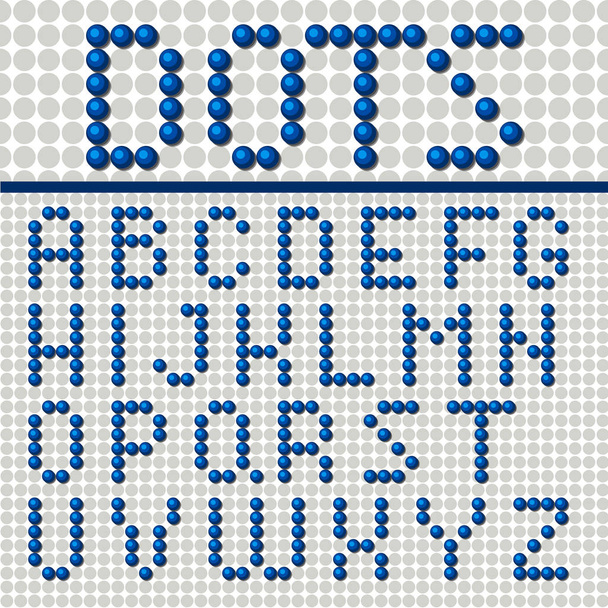 Dots Font Poster - Vektor, obrázek