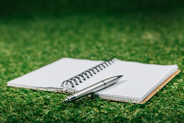 lege notebook en pen - Foto, afbeelding