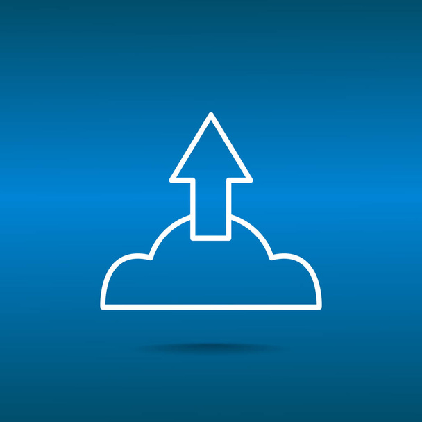Cloud file download symbol - Vetor, Imagem