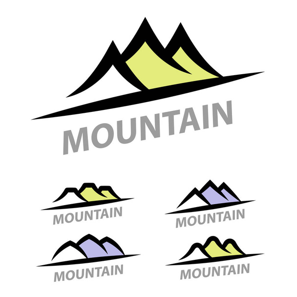 mountain hill simple symbol - Vector, Image