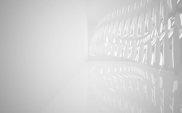 Abstract smooth white interior of the future - Foto, Imagem