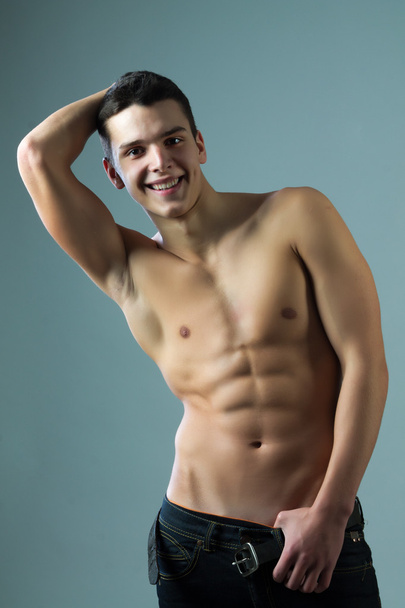 Closeup of a muscular handsome man in underwear - Foto, afbeelding