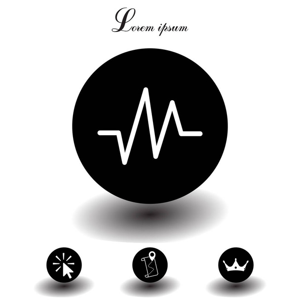 ícone de frequência cardíaca
 - Vetor, Imagem