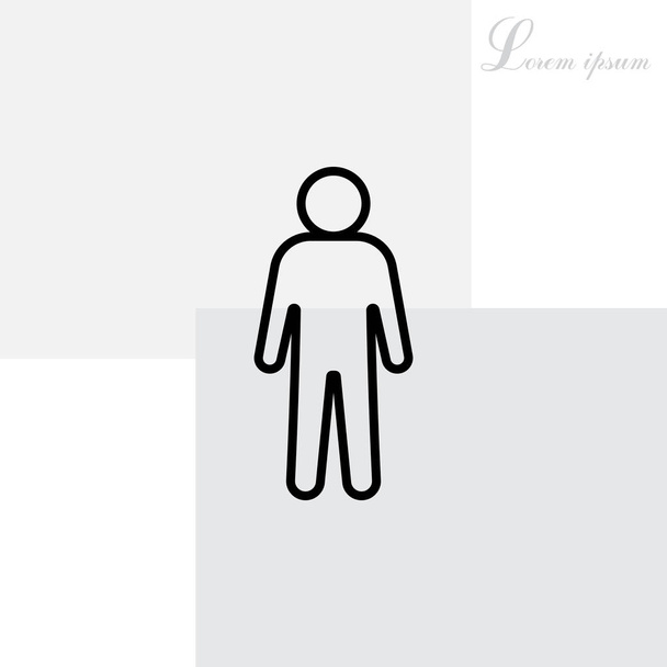Плоская икона человека
 - Вектор,изображение