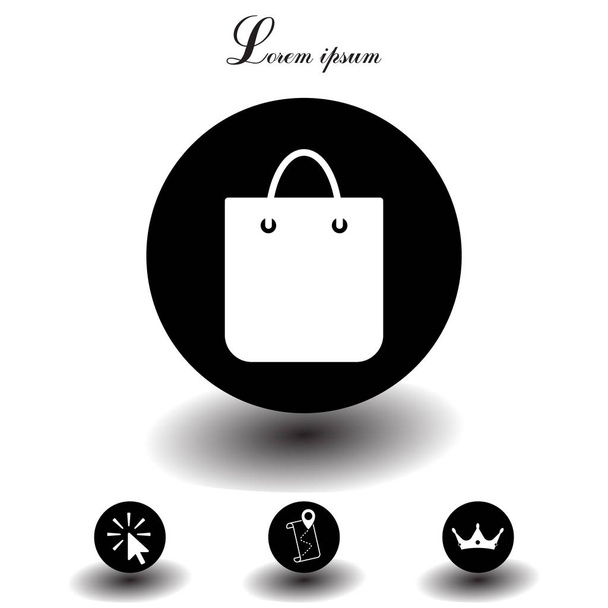 icono de bolsa de compras - Vector, imagen
