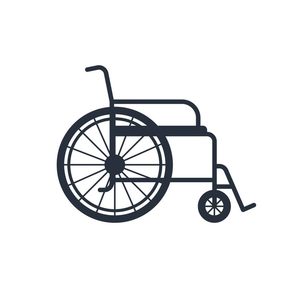 Αναπηρικό καρότσι για άτομα με αναπηρία που απομονώνονται σε λευκό φόντο - Διάνυσμα, εικόνα