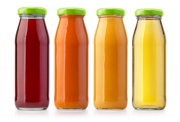 orange juice bottles isolated  - 写真・画像