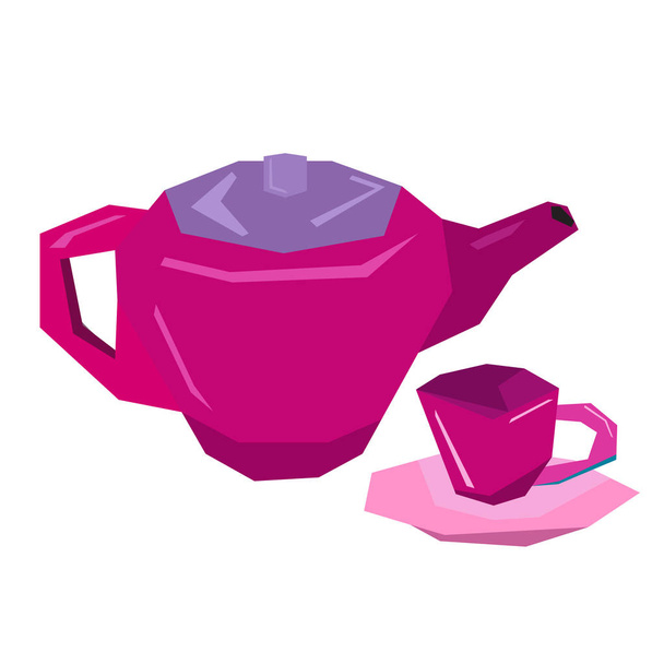 Isolated tea toys - Vector, Imagen