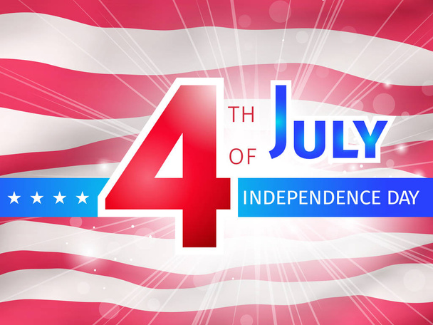 4th of July, US Independence Day poster - Vetor, Imagem