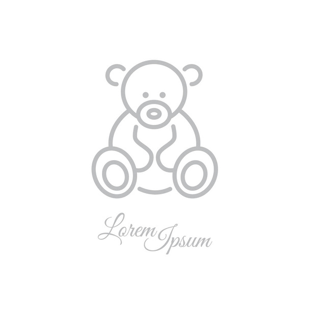 Teddy bear toy icon - Vector, Image