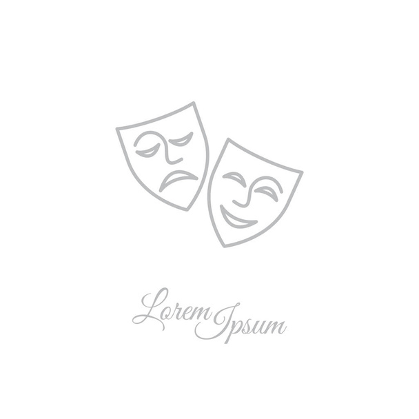 Theater masks icon - Vector, Image