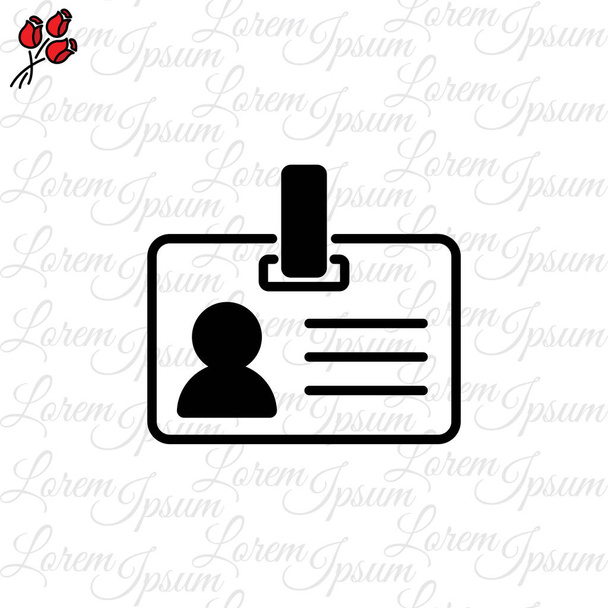 id card flat icon - Vector, Image