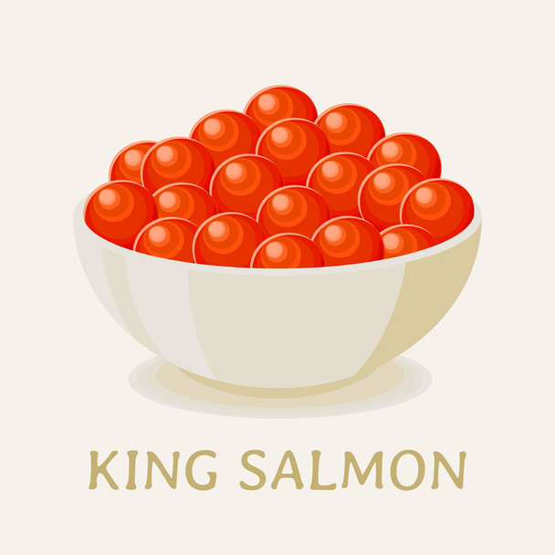 Caviar rouge de saumon royal
 - Vecteur, image