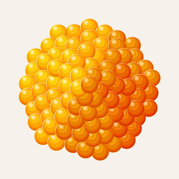 Vista desde arriba de la ilustración del vector de caviar rojo
. - Vector, imagen